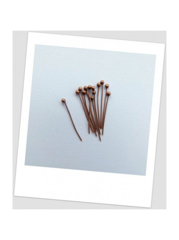 Пин ювелирный металлический цвета меди, 21 мм х 0,5 мм Упаковка- 140 шт (id:620008)