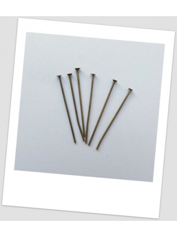 Гвоздик ювелирный в бронзовом цвете, 30 мм х 0,7 мм. Упаковка - 50 шт. (id:610007)