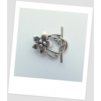 Замочек-тогл "колірок" металлический, колір: античное серебро 30 х 20 мм. Упаковка - 51 шт! (id: 410015)