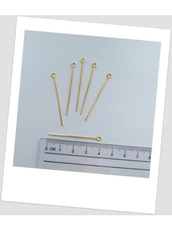 Зашпилька металева золото 40 мм. Упаковка - 50 шт. (id:600001)