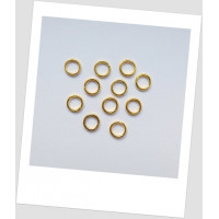 З'єднувальне кілечко металеве одинарне золото 8 мм, товщина 1мм. Упаковка – 100 шт. (id:670004)