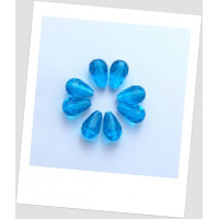 Намистина кришталева гранована "груша" блакитна 11 мм х 8 мм. Упаковка – 10 шт. (id:160020)