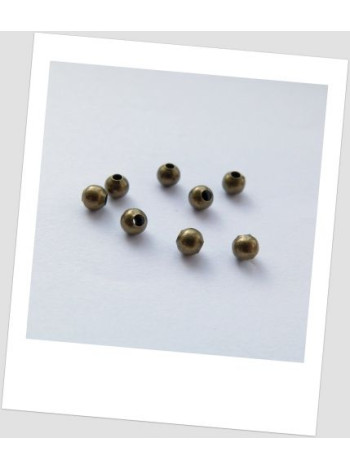 Бусина-разделитель металлическая бронза 4 мм, упаковка -30 шт. (id:140014)
