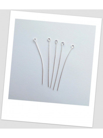 Зашпилька ювелірна длястворення прикрас, сріблястого тону, 50 мм х 0,7 мм., упаковка - 30 шт. (id:600003)