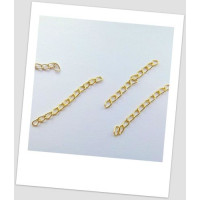 Удлинение цепи (застёжки),  золотого цвета, 5х3 мм х 4 см. Упаковка - 20 шт. (id:630001)