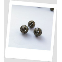 Намистина ажурна металева бронзова 8мм х 8мм. Упаковка - 30 шт. (id:140010)