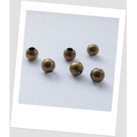 Бусина-разделитель металлическая бронза 6 мм х 6 мм. Упаковка - 20 шт. (id:140015)