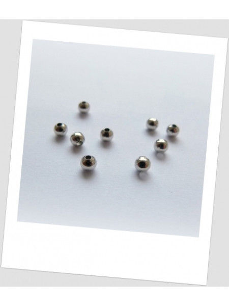 Намисто-розділювач металева, сталь, 4 мм, УПАКОВКА -10 шт.