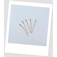 Пін металевий золотого кольору 25 мм. Упаковка - 100 шт. (id:620003)