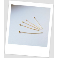 Пін металевий золотого кольору.30 мм х 0,5 мм. Упаковка - 100 шт. (id:620002)