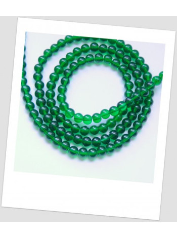 Бусина зелёная полупрозрачная, цвет зелёный, 6 мм, упаковка - 30 шт. (id:150025)