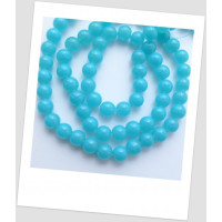 Бусина стеклянная  голубая, 10 мм (id:160042), упаковка - 30 шт.