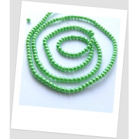Низка бусин стеклянных окрашенных, светло-зелений, 4 мм (примерно 220 шт.) (id: 160057)