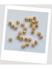 Бусина металлическая с напылением золото 4 мм УПАКОВКА - 55 шт. (id:140028)