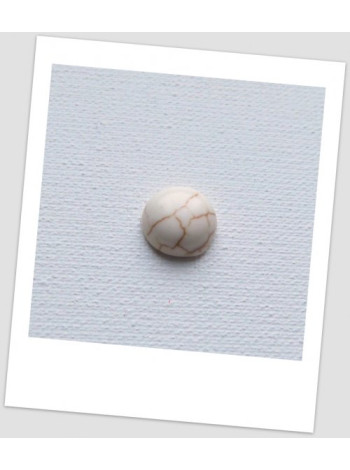 Кабошон из натурального камня: Белая Бирюза, 14 мм (id: 740006)