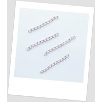 Удлинение цепи (застёжки) , цвет серебряный, 5 мм х 3 мм. Цена за упаковку - 20 шт. (id:630006)