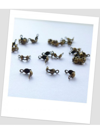 Каллоты металлические, бронзового цвета, 8х4 мм (упаковка - 50 шт.) (id:270020)