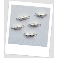 Застежка бижутерная миниатюрная, цвет серебрянный, 7х3 мм Цена за упаковку - 5 шт (id:410040)