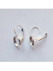Швензы металлические серебряного цвета с сеттингом, 26х14 мм, Цена за упаковку - 3 пары (id:140018)