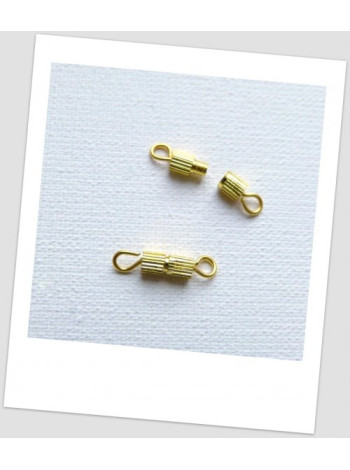 Застежка бижутерная миниатюрная, цвет золотой, 7х3 мм, упаковка - 3 шт. (id:410036)