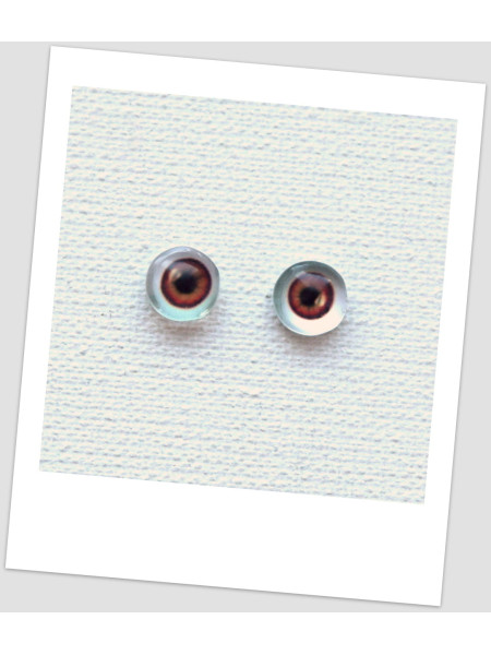 Глазки стеклянные для кукол и игрушек (пара), 6 мм (id: 77935)