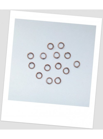 Колечки соединительные металлические, медного цвета, 5 мм. Упаковка - 50 шт. (id:670016)