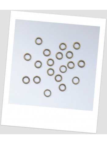 Колечко соединительное металлическое, цвет: бронзовый, диаметр 7 мм, плотность 1,3 мм. Упаковка - 100 шт. (id:670015)