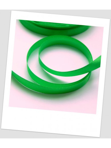 Лента атласная, 1 см, колір: зелений (id: 520015)