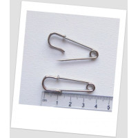 Декоративная булавка металлическая, колір стальной, 4 см x 1.3 см, упаковка - 4 шт. (id: 290008)