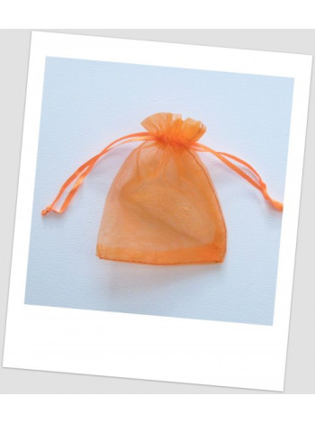 Мішечок з органзи  (12 х 9 см), помаранчевий