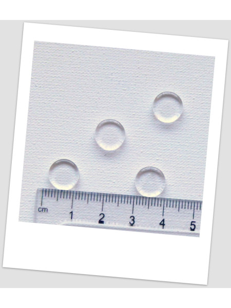 Кабошон стеклянный плоский (не линза!), 10 х 2 мм  (id: 720013)