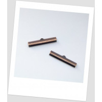 Концевик-зажим "крокодильчик" металлический, цвет медный, 35 x 7.5 мм. Упаковка -20 шт. (id:270018)