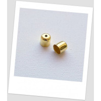 Кінцевик металевий, золотого кольору, 8x7 мм. Упаковка – 40 шт. (id:270039)
