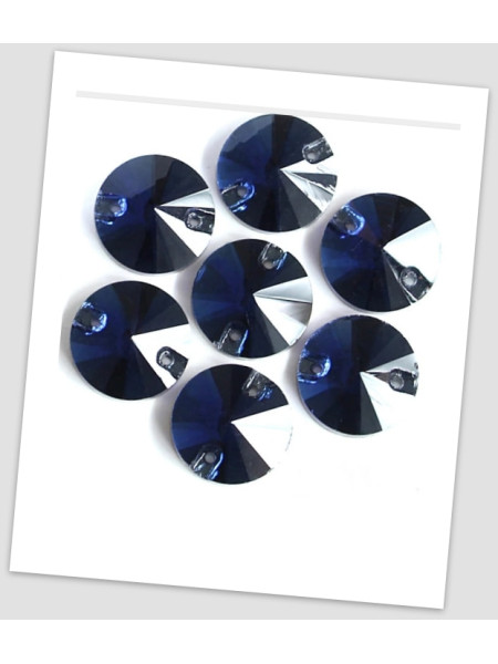 Стрази пришивні, 10 мм (скло), колір Montana,ціна за1шт. (780021)