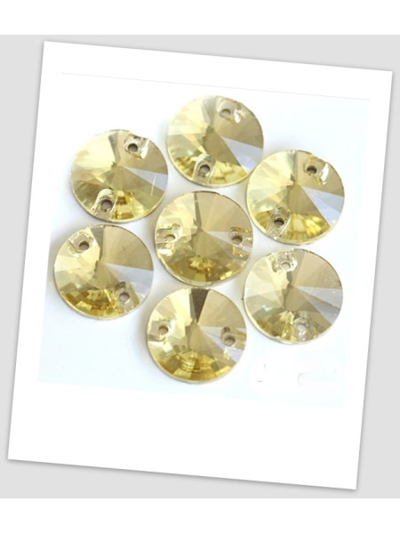Стрази пришивні, 10 мм (скло), колір Jonquil,ціна за1шт. (780020)