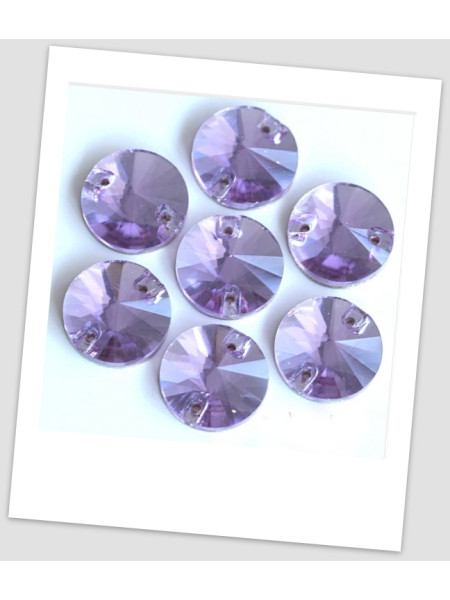 Стрази пришивні, 12 мм (скло), колір Violet , ціна за 1 шт. (780013)