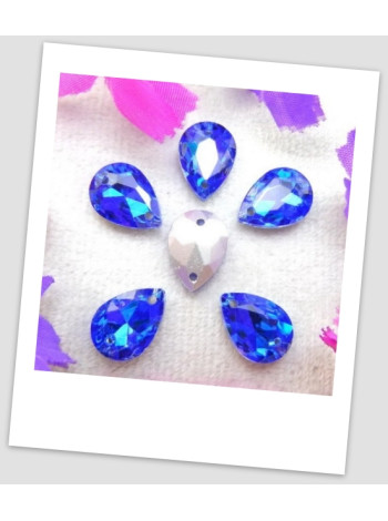 Стрази крапля пришивні (скло), 10x14 мм, колірA18 Lt Sapphire, ціна за 1 шт. (780033)4