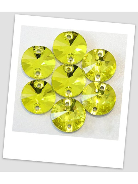 Стрази пришивні, 12 мм (скло), колір  Citrine, ціна за1 шт.  (780006)